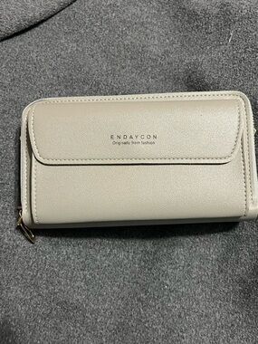 Taupe Mini Wallet Crossbody - Compact Everyday Style